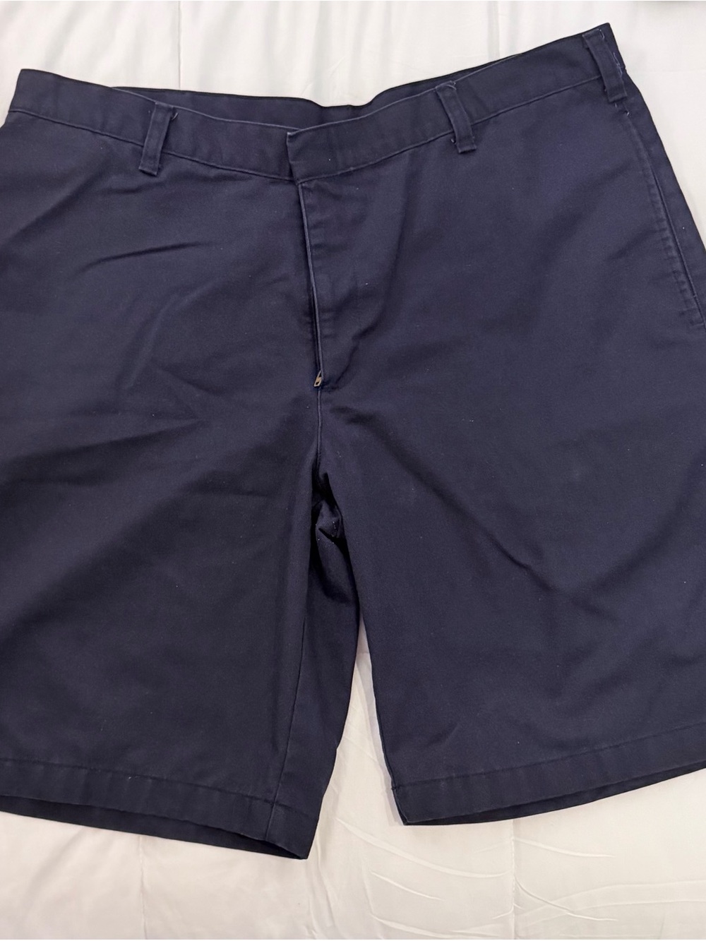 Men's Flat Front Navy Chino Shorts